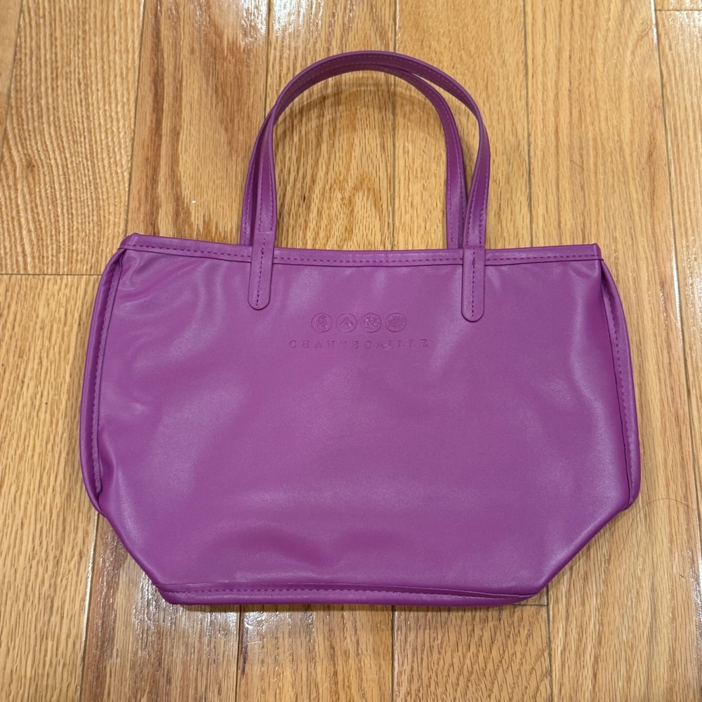 Chantecaille Purple Faux Leather Mini Tote Bag